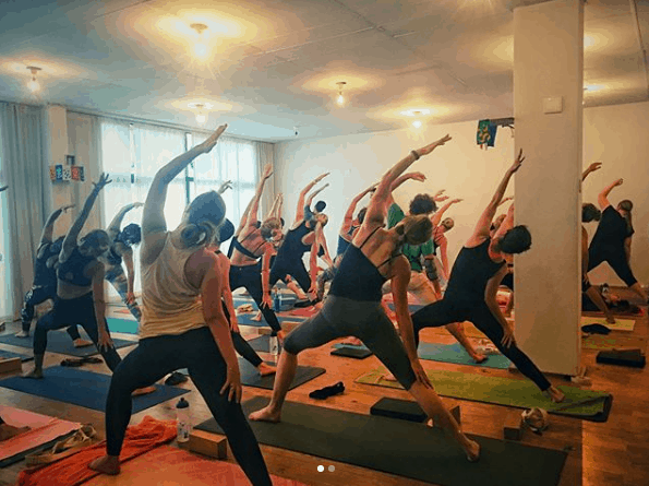 The hot dog yoga studio Cape Town
