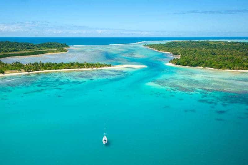 Aerial view of sainte marie island, madagascar